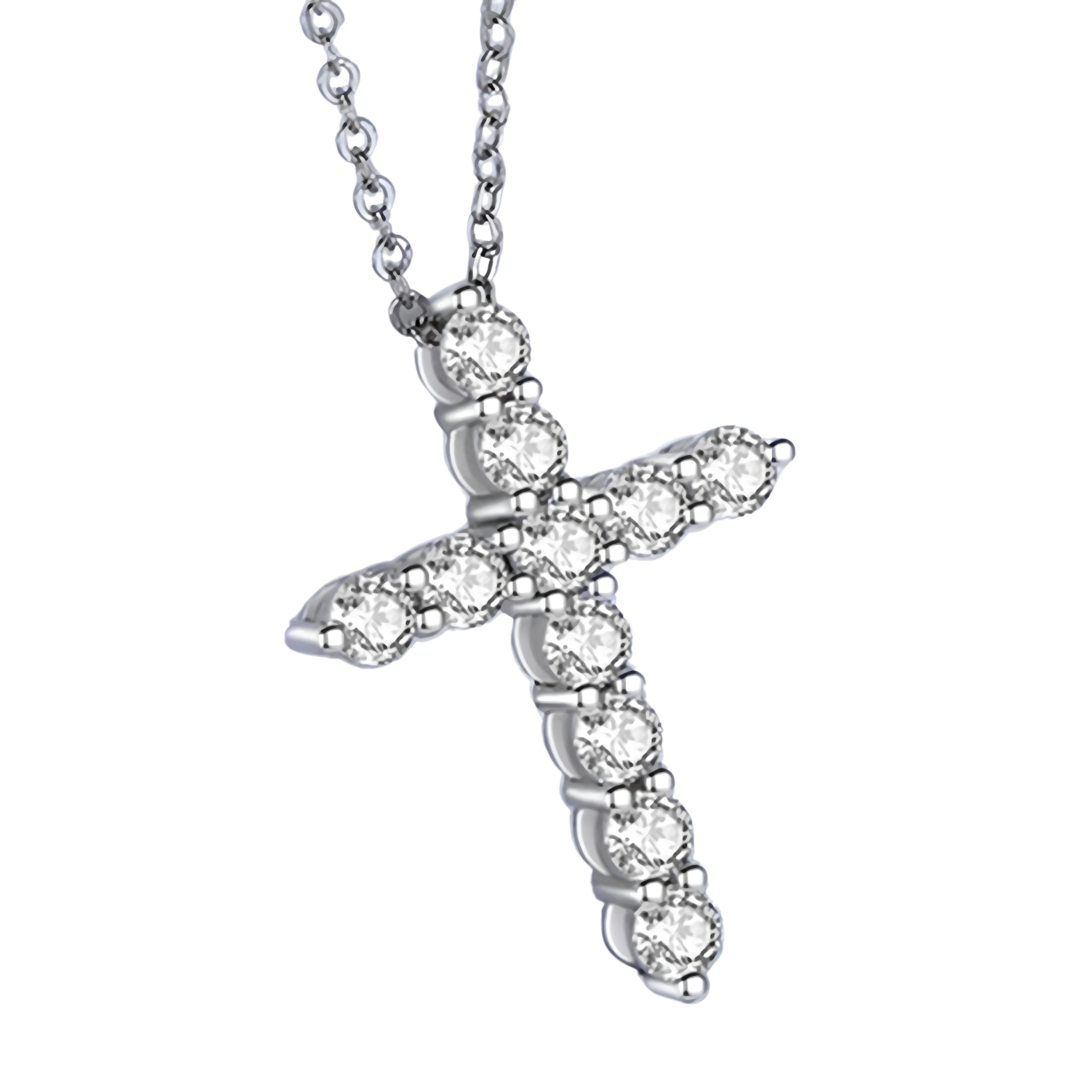 Sérénité Joaillerie Cross Diamond Necklace
