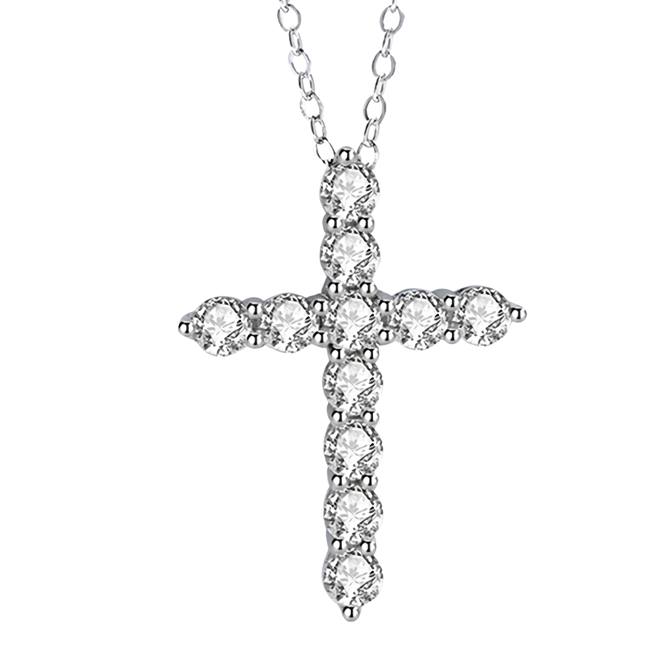 Sérénité Joaillerie Cross Diamond Necklace