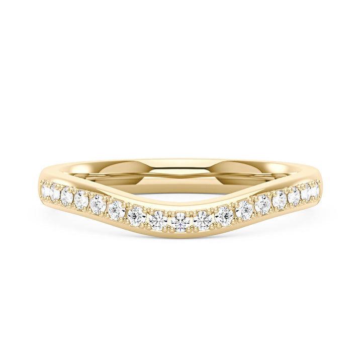 Curved Moissanite Pavé Half Eternity Band