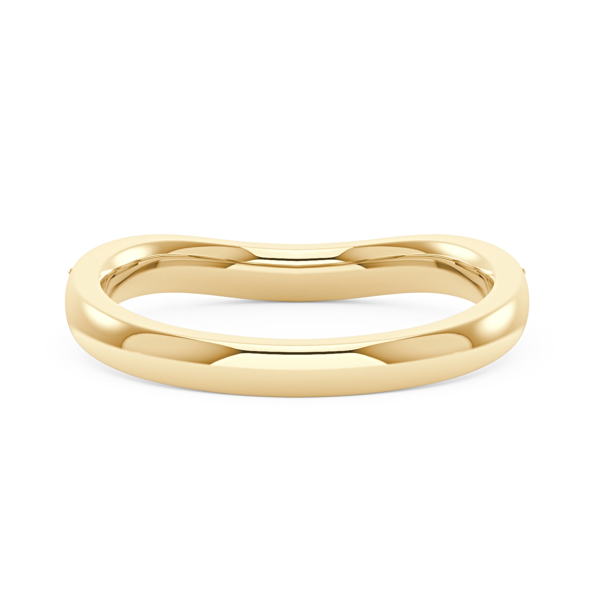 Curved Moissanite Pavé Half Eternity Band