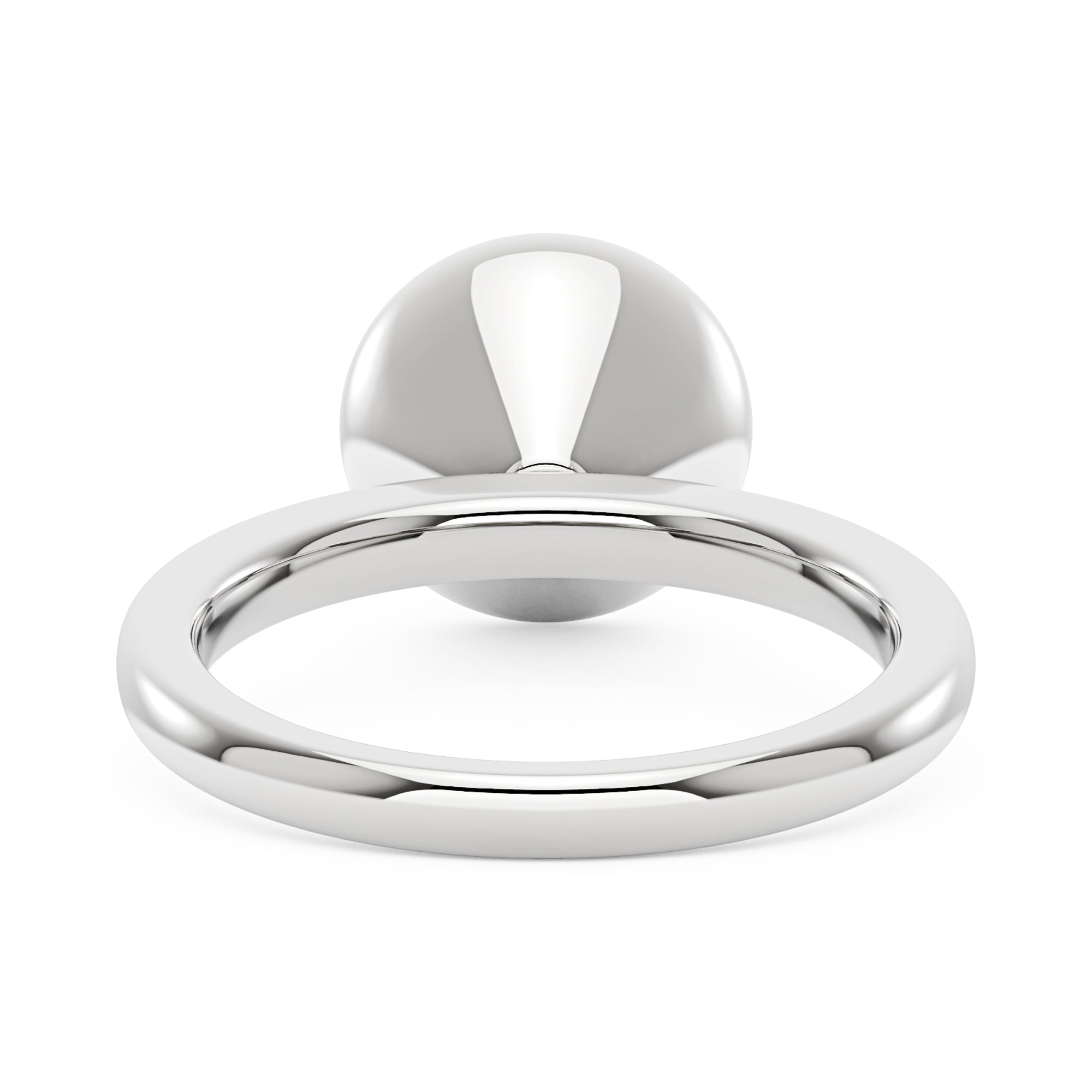 Moissanite Solitaire Round Bezel Ring