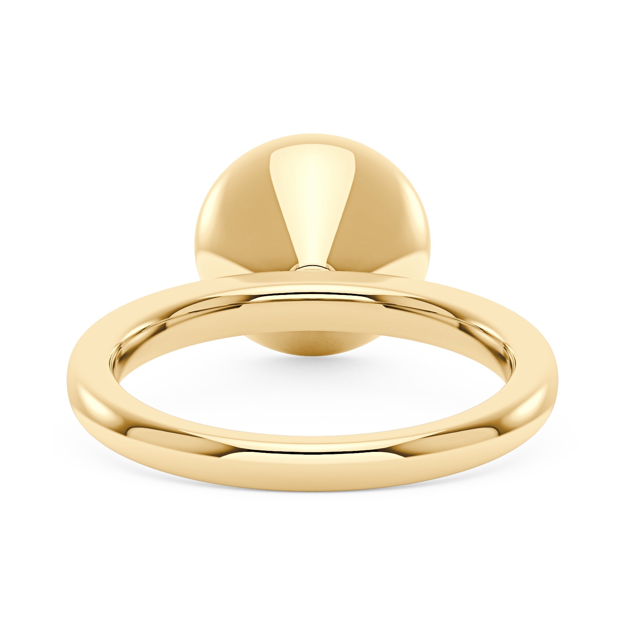 Moissanite Solitaire Round Bezel Ring