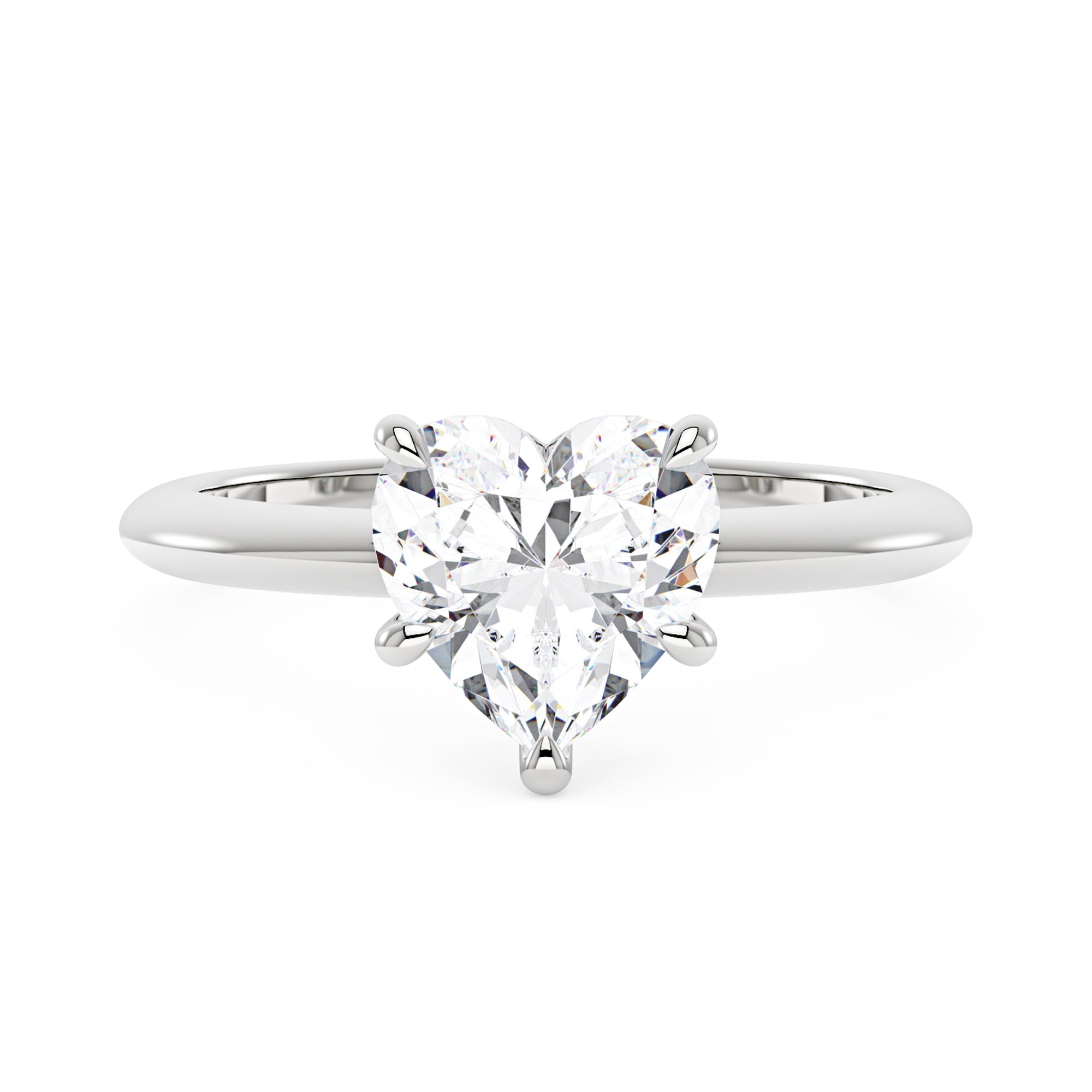 Heart Shaped Moissanite Solitaire Ring