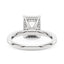 Hidden Halo Radiant Moissanite Ring