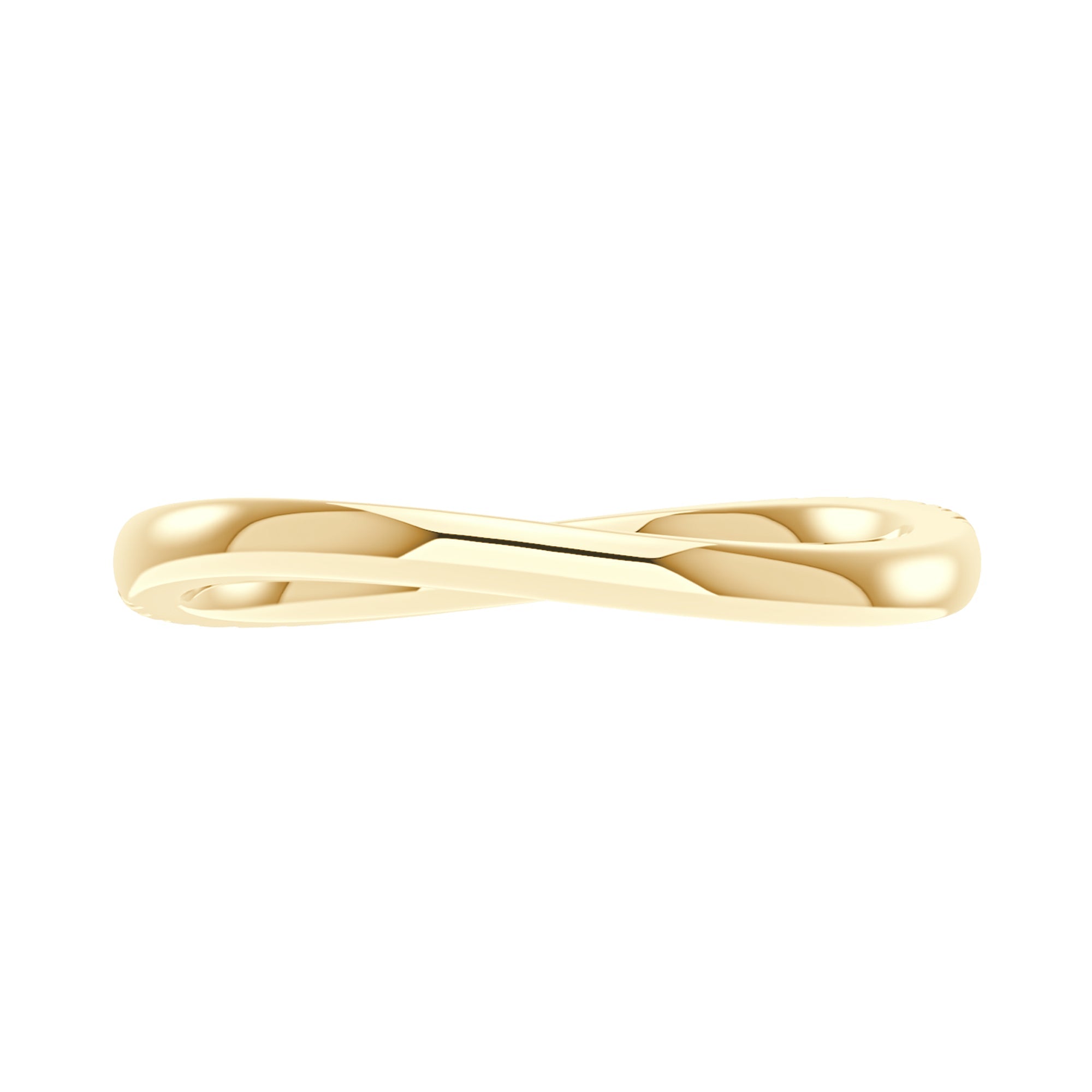 Nature Inspired Wave Moissanite Pavé Half Eternity Band