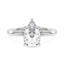 Pear-Shaped Moissanite Solitaire Engagement Ring