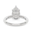 Pear-Shaped Moissanite Solitaire Engagement Ring