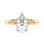 Pear-Shaped Moissanite Solitaire Engagement Ring