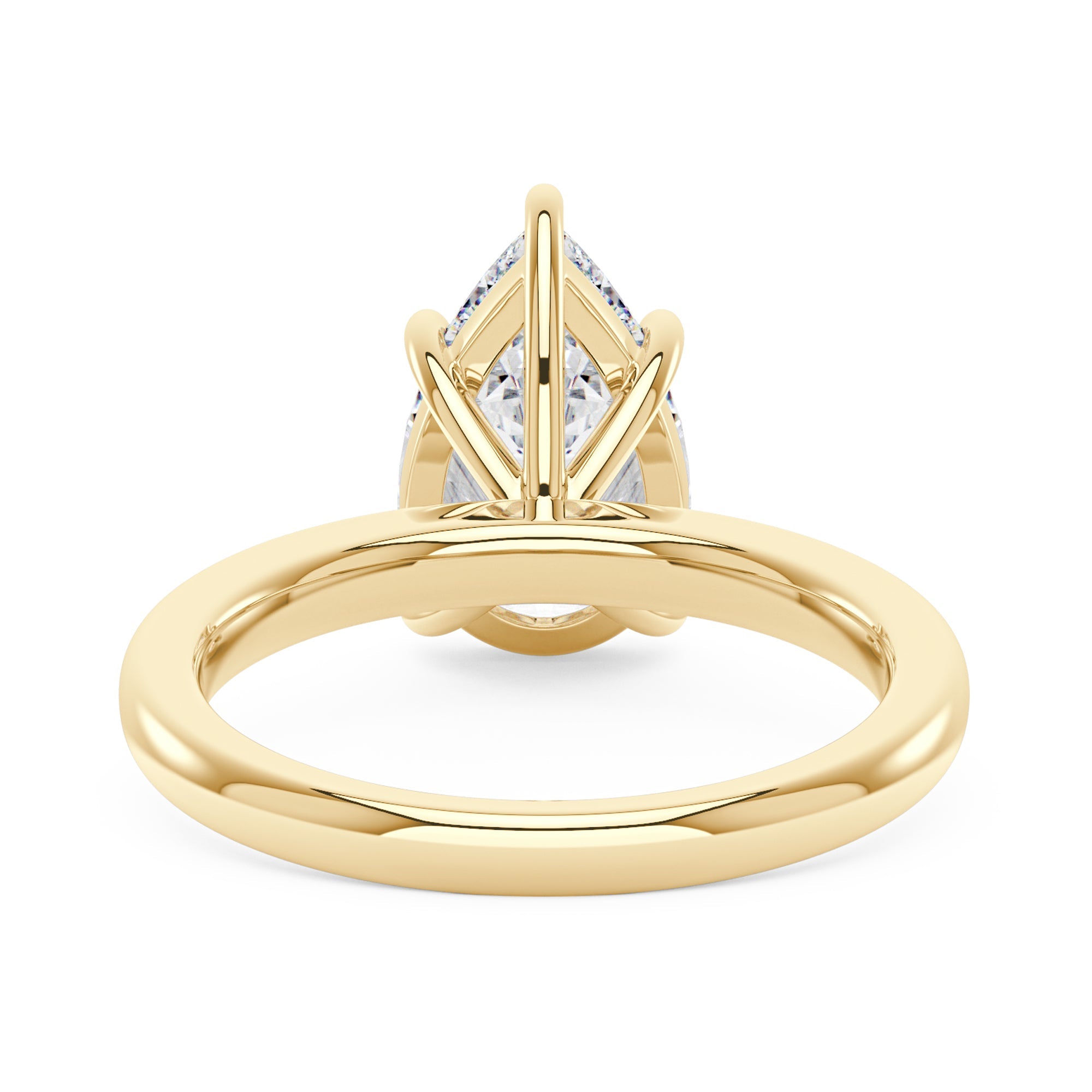 Pear-Shaped Moissanite Solitaire Engagement Ring