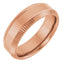 Sleek Edge Beveled Wedding Band