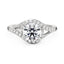 Starlight Halo Moissanite Ring with Twist Pavé Band