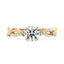 Intertwined Round Solitaire Moissanite Ring