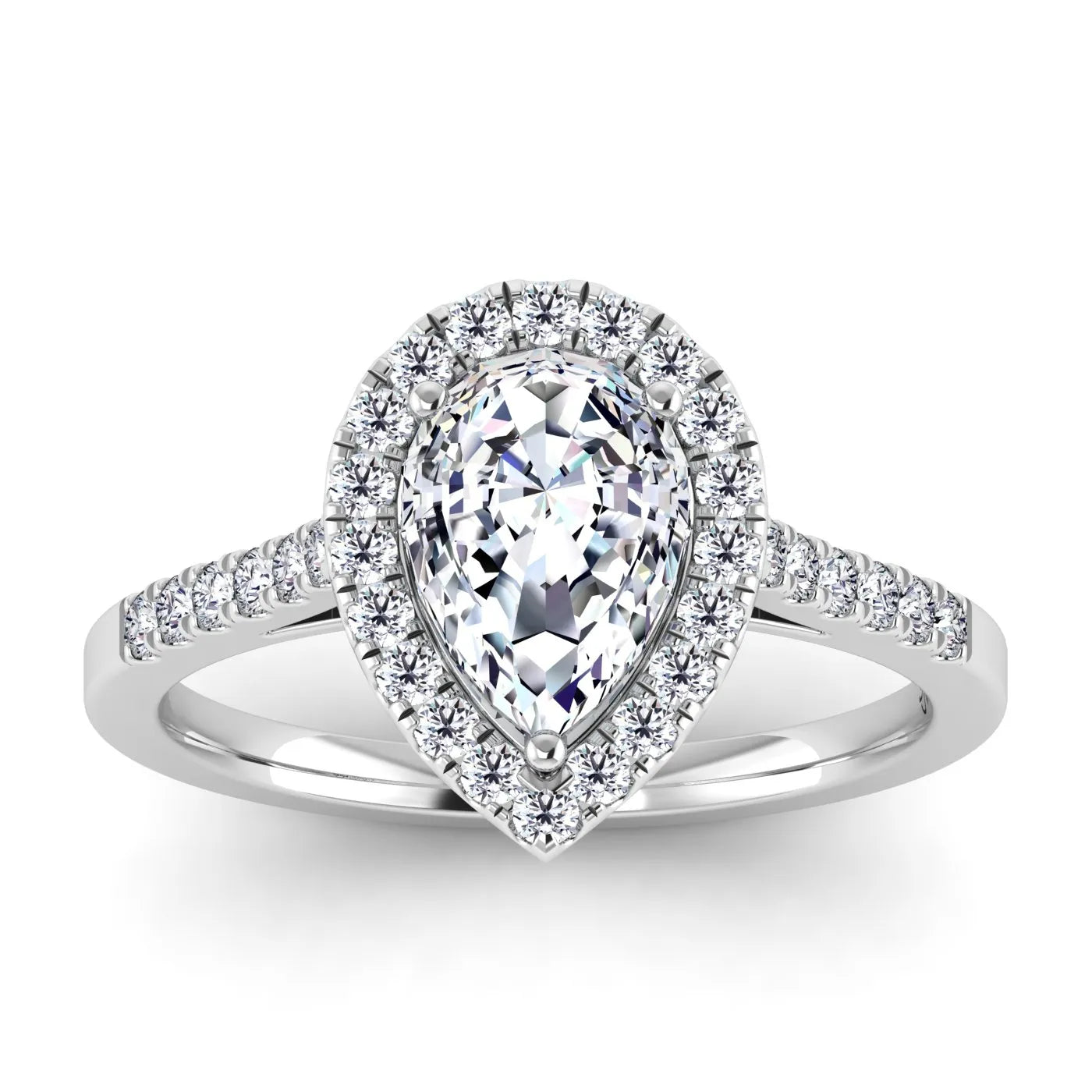 pear-whitegold|Pear|14K White Gold|18K White Gold|Platinum