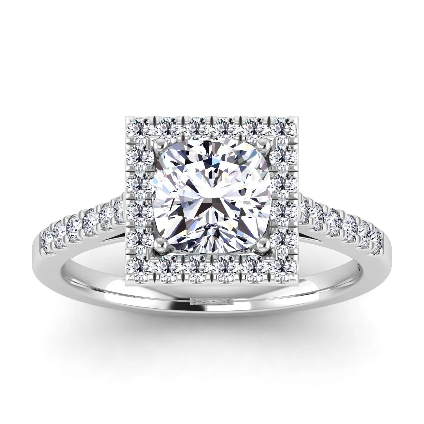 cushion-whitegold|Cushion|14K White Gold|18K White Gold|Platinum