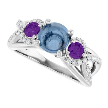 Amethyst Trio RIng