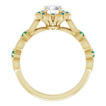 Sunset Halo Vintage Ring