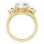 Golden Trio Solitaire Ring