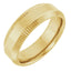 Sleek Edge Beveled Wedding Band