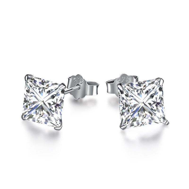 Sterling Silver Square Stud Earrings