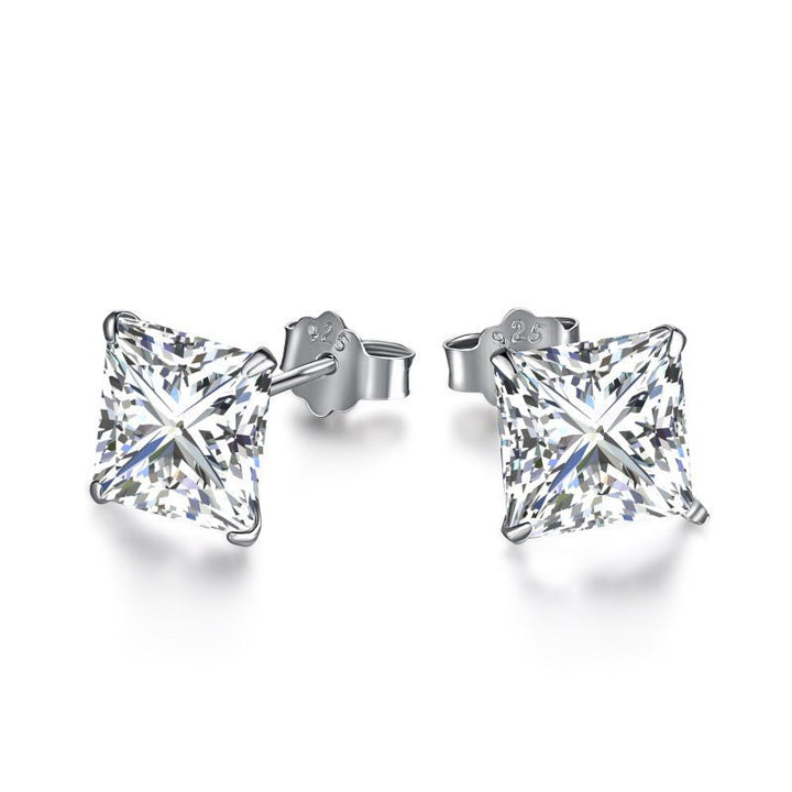 Sterling Silver Square Stud Earrings
