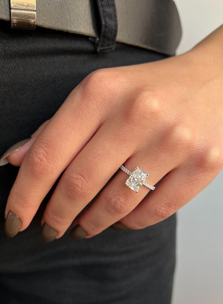 Gold Emerald Cut Jasmine Ring