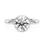Moissanite Solitaire Round Bezel Ring
