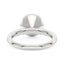 Moissanite Solitaire Round Bezel Ring