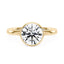 Moissanite Solitaire Round Bezel Ring