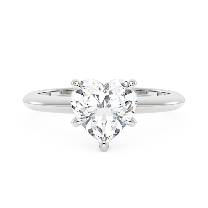 Heart Shaped Moissanite Solitaire Ring