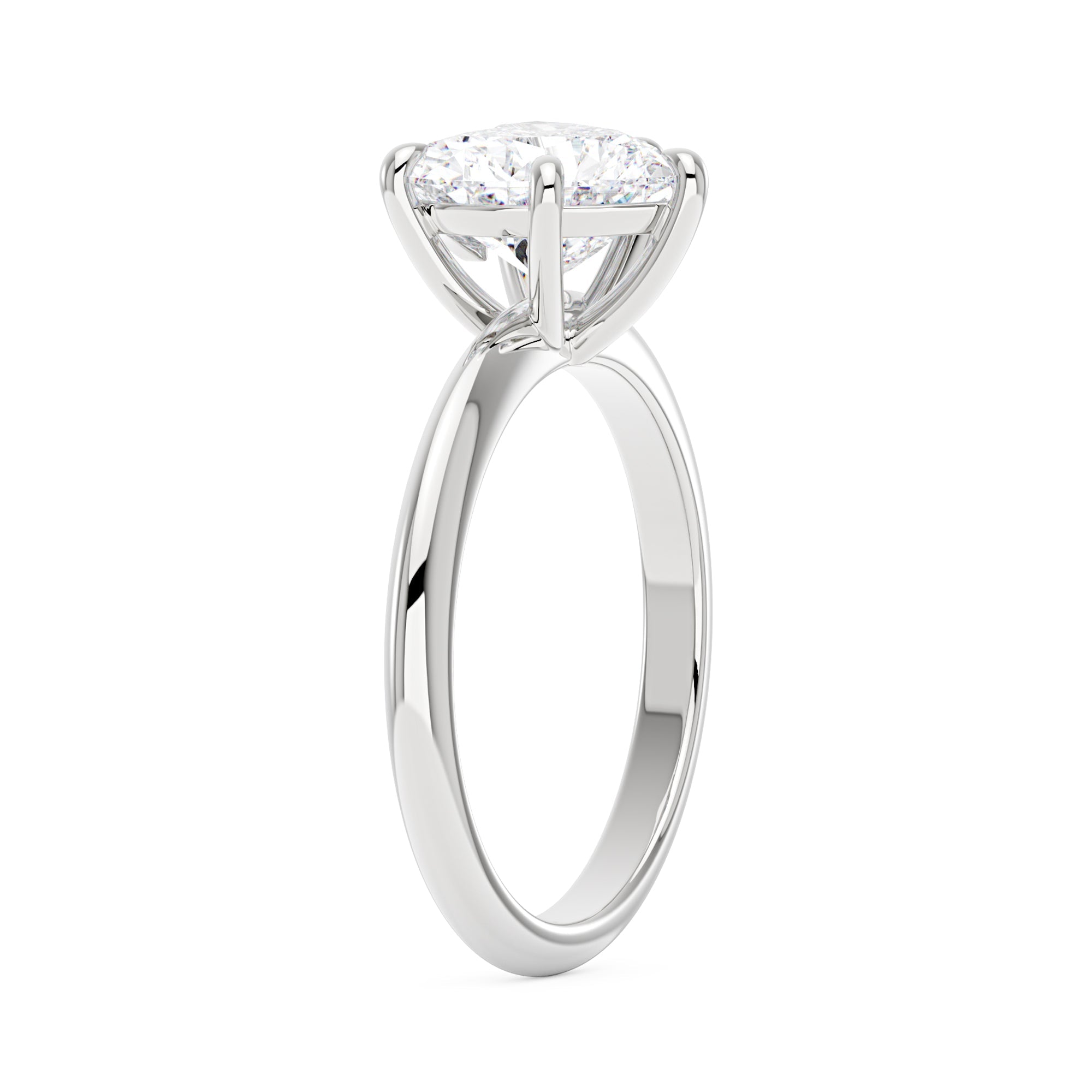 Heart Shaped Moissanite Solitaire Ring