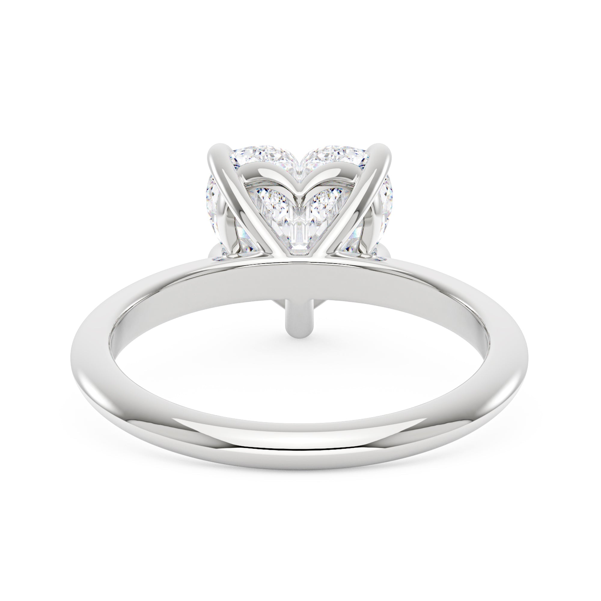 Heart Shaped Moissanite Solitaire Ring