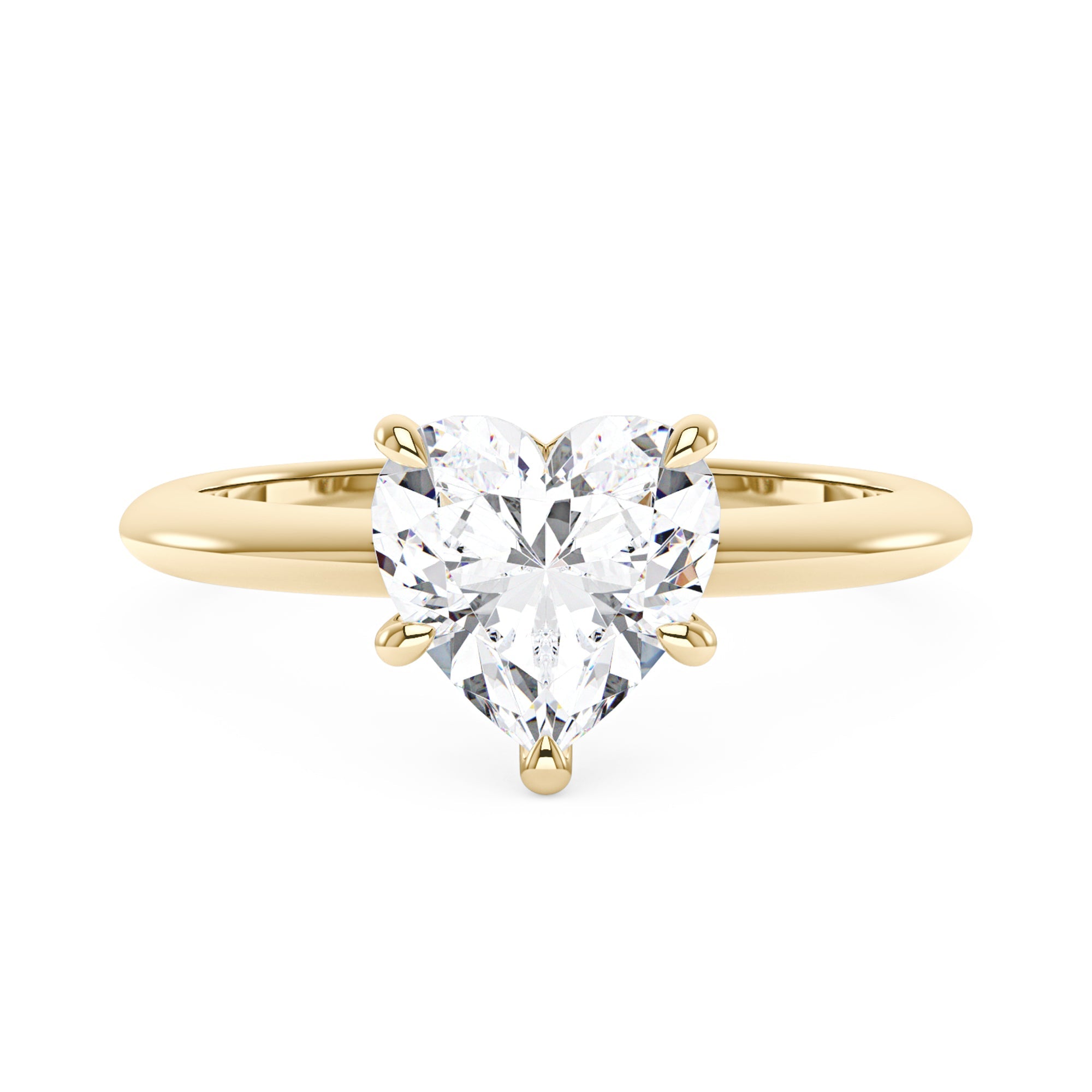 Heart Shaped Moissanite Solitaire Ring