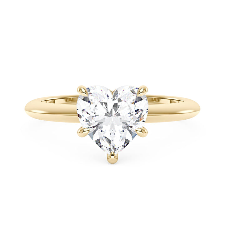 Heart Shaped Moissanite Solitaire Ring
