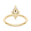 Marquise Shaped Moissanite Solitaire Ring with Hidden Halo