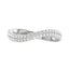 Nature Inspired Moissanite Wave Pavé Half Eternity Band