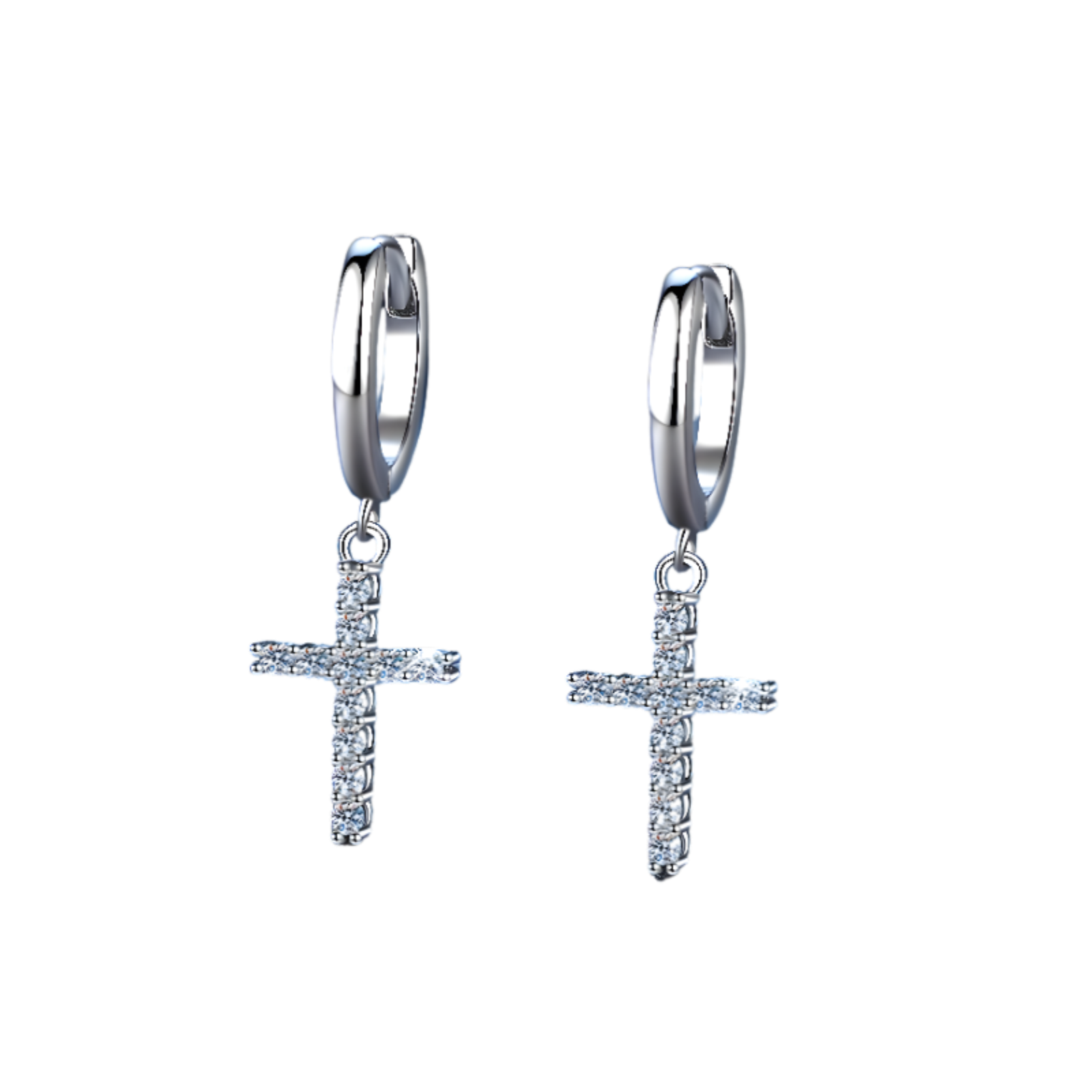 Croix Diamond Hoop Earring