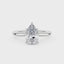 Pear-Shaped Moissanite Solitaire Engagement Ring