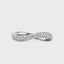 Nature Inspired Moissanite Wave Pavé Half Eternity Band