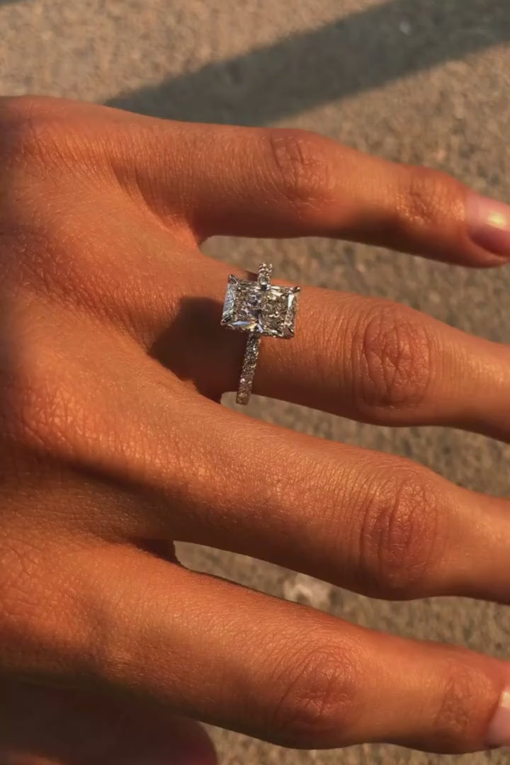 Gold Emerald Cut Jasmine Ring