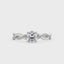 Intertwined Round Solitaire Moissanite Ring