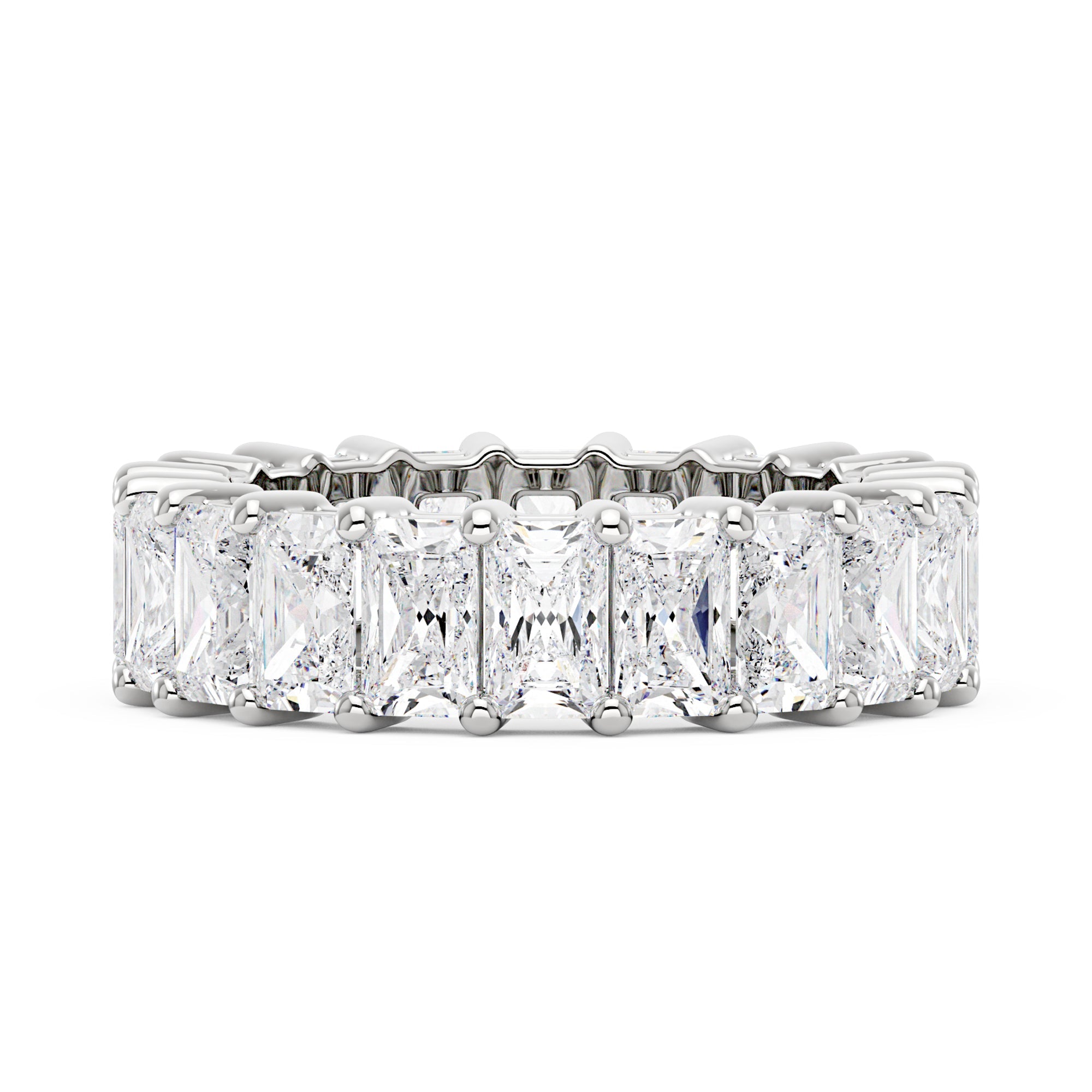 The Elara Radiant Cut Moissanite Band
