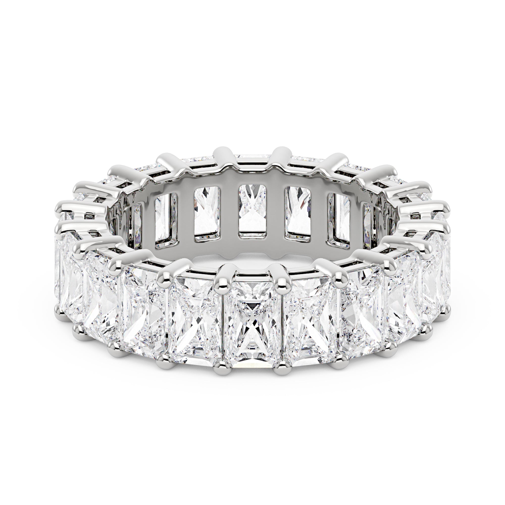 The Elara Radiant Cut Moissanite Band