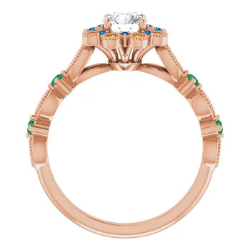 Sunset Halo Vintage Ring