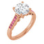 Pink Pave Engagement Ring