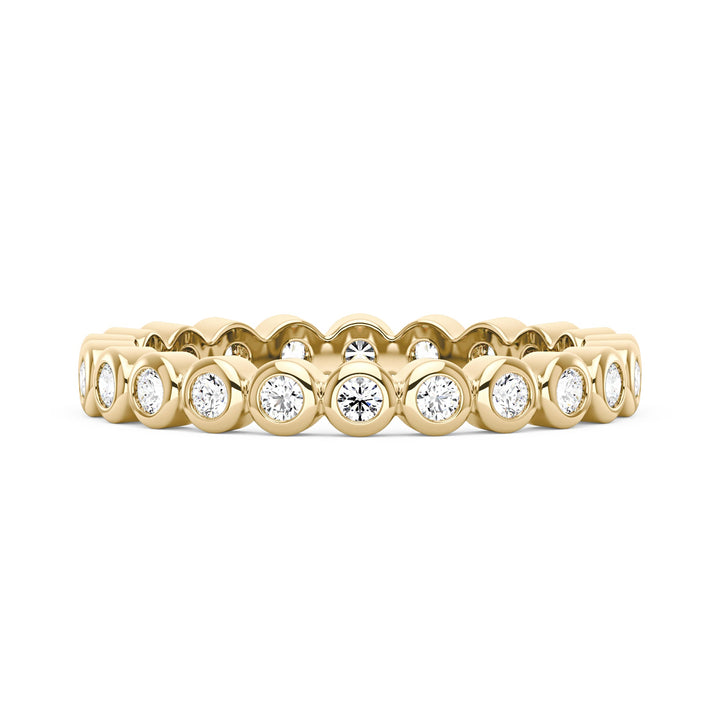 Round Moissanite Bezel Eternity Band