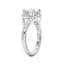 Starlight Halo Moissanite Ring with Twist Pavé Band
