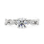 Intertwined Round Solitaire Moissanite Ring