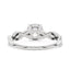 Intertwined Round Solitaire Moissanite Ring