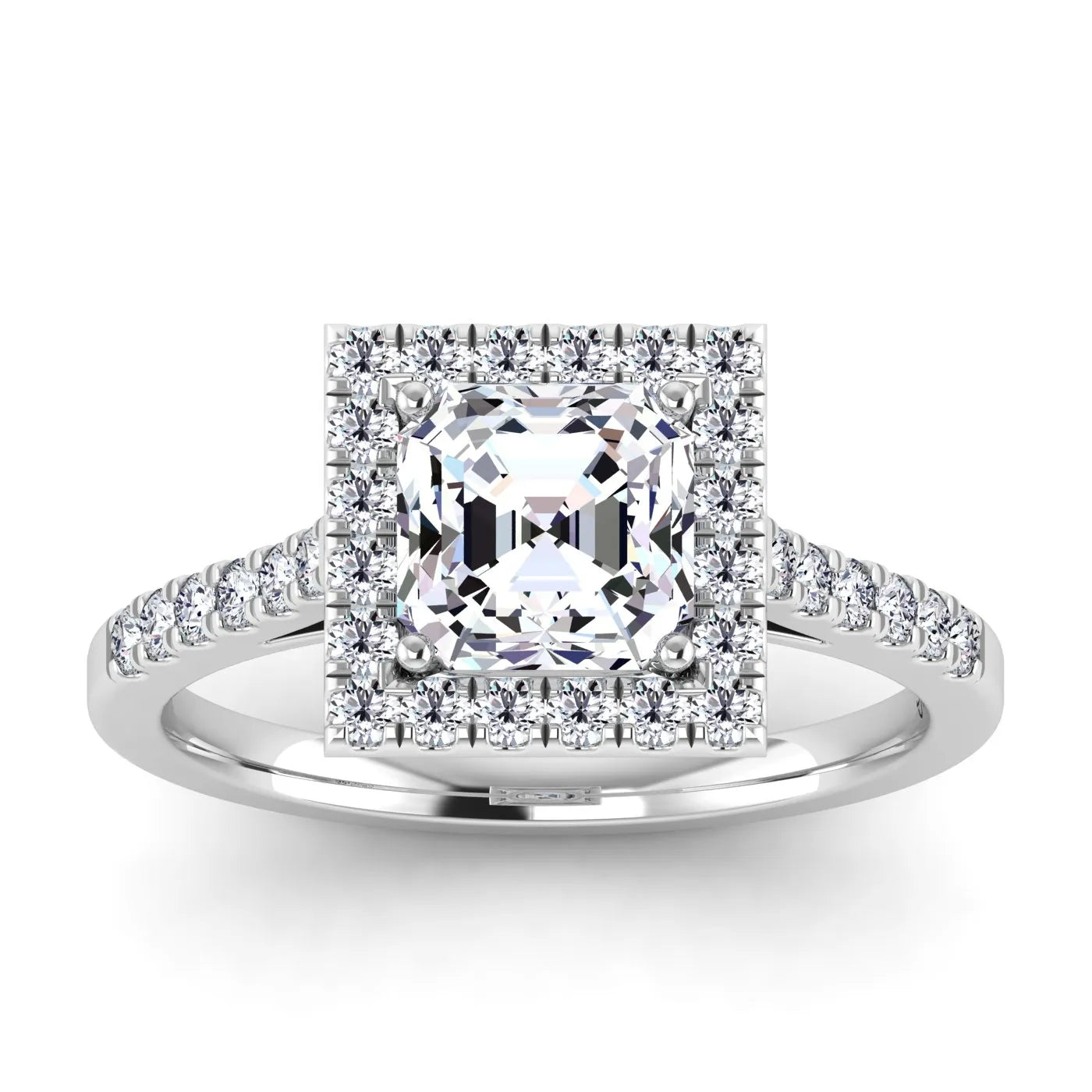 asscher-whitegold|Asscher|14K White Gold|18K White Gold|Platinum