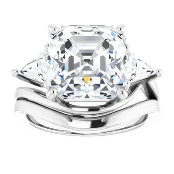 asscher-whitegold|Asscher|14K White Gold|18K White Gold|Platinum